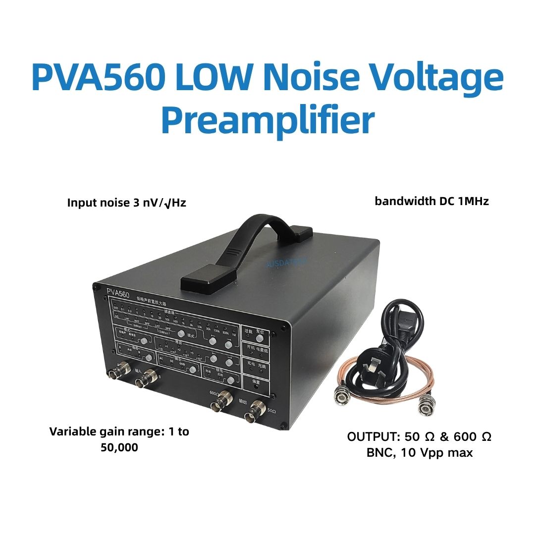 3nV/√Hz Ultra‑Low Noise | DC–1MHz Bandwidth | PVA560 Preamplifier for μV‑Level Signals